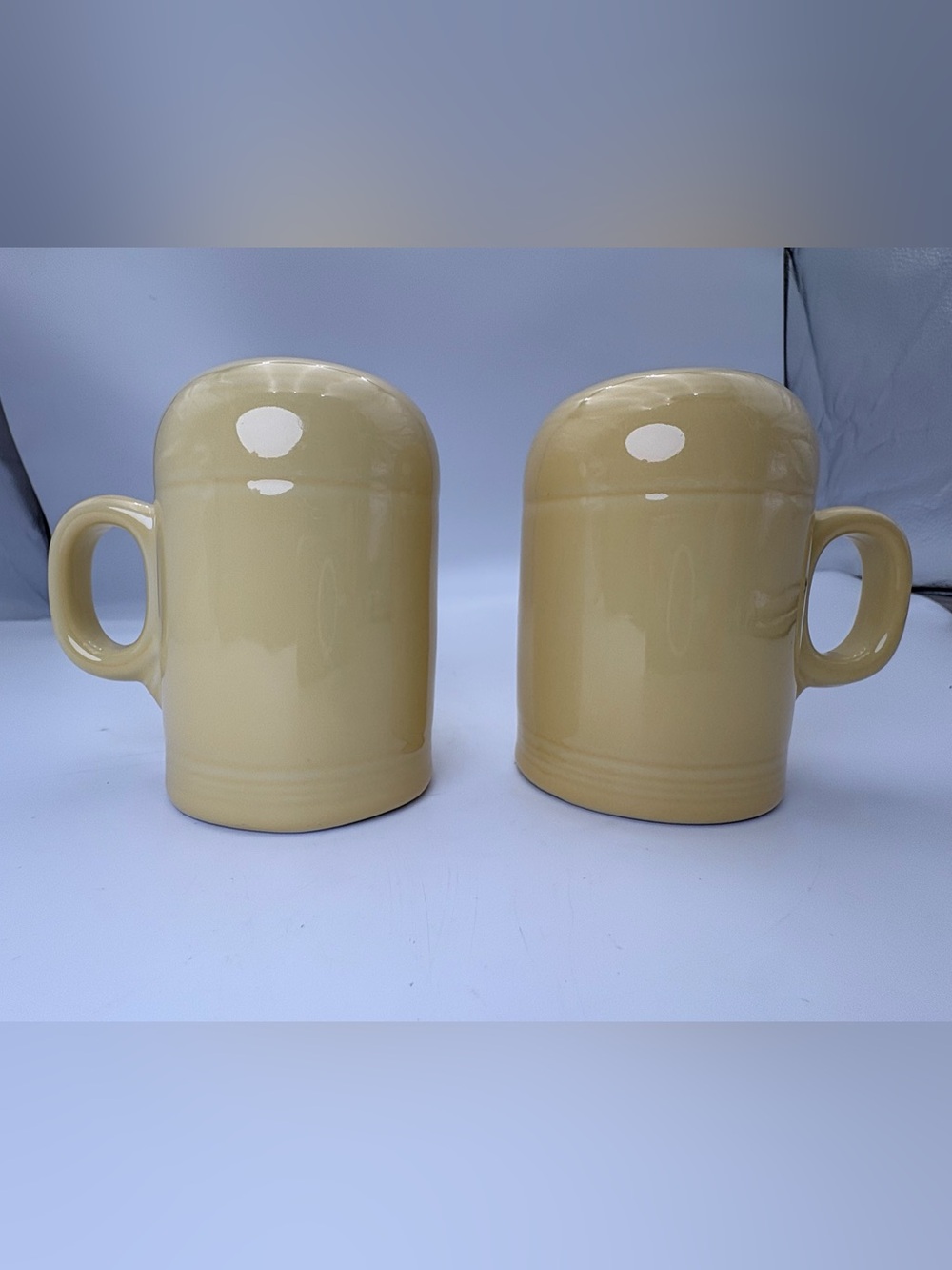 Vintage Homer Laughlin Fiesta Range Top Yellow Salt and Pepper Shakers